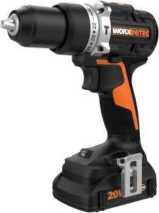 Worx Nitro Series WX352L Cordless Hammer Drill, Battery Included, 20 V, 2 Ah, 1/2 in Chuck, Ratcheting Chuck