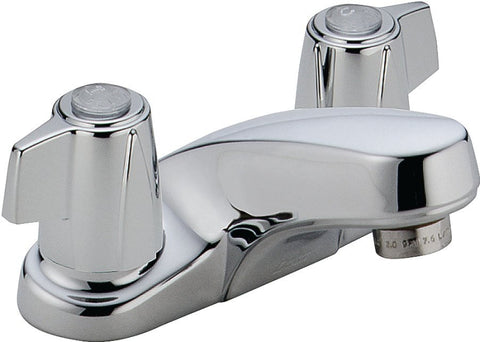 Delta Classic Series 2500LF Bathroom Faucet, 7 in L, 3-1/4 in H, Rigid Spout, Chrome Plated, 1-11/16 in Plate Size