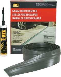 M-D 50100 Garage Door Threshold Kit, 1/8 in Thick, 10 ft L, Vinyl, Gray