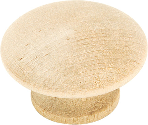 Amerock Allison Value Series BP813WD Cabinet Knob, 7/8 in Projection, Traditional, 1-1/2 in, Wood