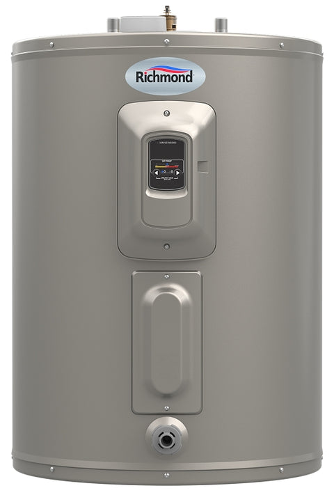 Richmond Essential Series 6ES50-DCG Short Electric Water Heater, 240 VAC, 4500 W, 50 gal Tank, 0.93 Energy Efficiency