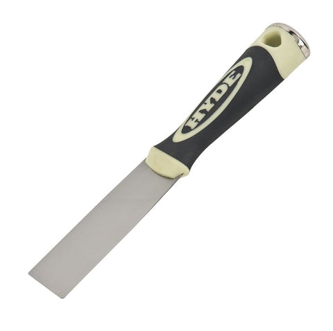 Hyde 06101 Flexible Pro Project Putty Knife, 3-1/2 in L Blade, 1-1/2 in W Blade, Carbon Steel Blade, Black/Cream Handle