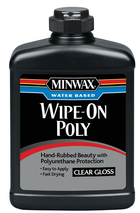 Minwax 409170000 Wipe-On Poly Paint, Liquid, Clear, 1 pt, Can, Pack of 4
