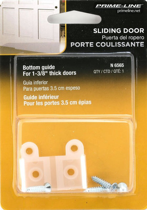Prime-Line N 6565 Door Guide, Plastic, White, Floor Mounting