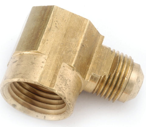 Anderson Metals 754050-1012 Tube Elbow, 5/8 x 3/4 in, Flare x Female, 90 deg Angle, Brass, 650 psi Pressure, Pack of 5