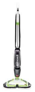 Bissell 2039A Hard Floor Spin Mop, 28 oz Solution Tank, 14 in W Cleaning Path, ChaCha Lime Accents/White