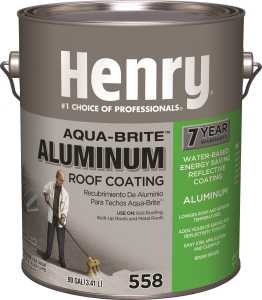 Henry HE558107 Roof Coating, Silver, 3.41 L Pail, Liquid, Pack of 4