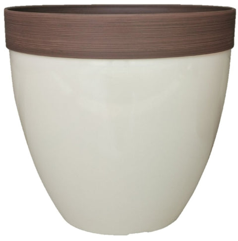Southern Patio HDR-077091 Hornsby Planter, Resin, Dark Beige