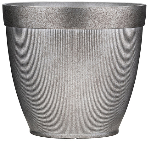 Southern Patio HDR-093695 Midori Planter, 15 in H, Resin, Galvanized