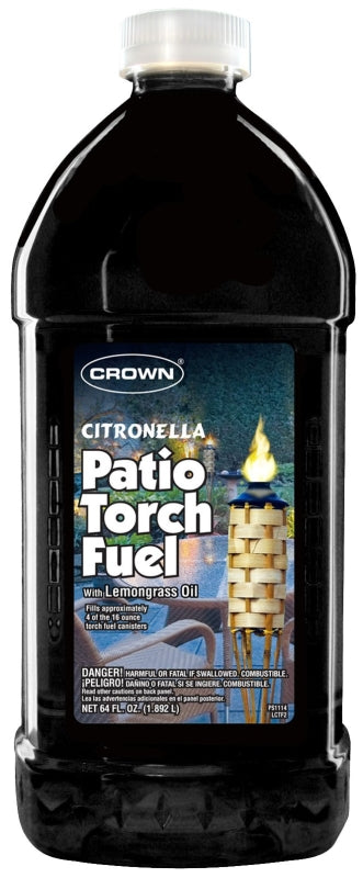 Crown CR.CTL.P.50 Patio Torch Fuel, Citronella, Lemongrass, 50 oz, Pack of 6