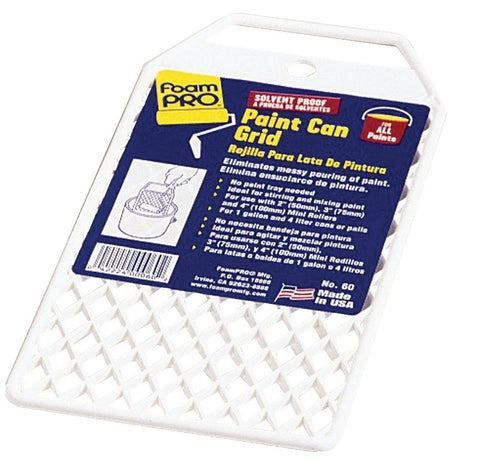 Foampro 60 Paint Can Grid, 1 gal, 10 in L x 4 in W, 1/4 in T