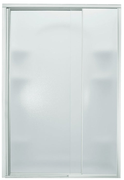 Sterling 1500D-48S Shower Door, 42 to 48 in W, 65-1/2 in H, Tempered Glass, Textured Glass, Framed Frame, Aluminum Frame