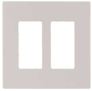 Eaton Cooper Wiring PJ PJS262W Wallplate, 4.87 in L, 4.94 in W, 2 -Gang, Polycarbonate, White, High-Gloss