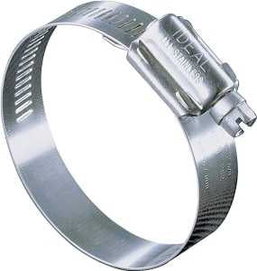 Ideal-Tridon Hy-Gear 68-0 Series 6828053 Interlocked Worm Gear Hose Clamp, #28, 1-1-4 to 2-1/4 in, Stainless Steel, Pack of 10