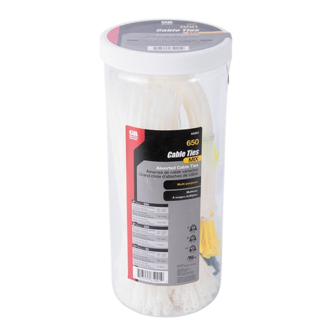 Gardner Bender 65001 Cable Tie, Double-Lock Locking