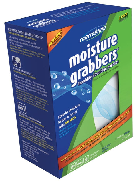 Shell Grabber Concrobium 745-3276 Moisture Grabber, 27.6 oz Pouch, Solid, Odorless ...
