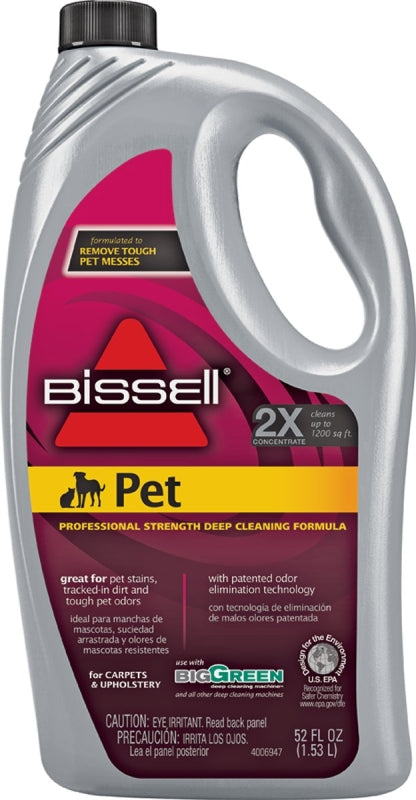 Bissell 72U81 Carpet Cleaner, 52 oz Bottle, Pale Yellow, Characteristic, Liquid, Pack of 6