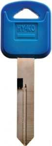 Hy-Ko 13005H75PB Key Blank, Brass/Plastic, Nickel, For: Ford Vehicle Locks, Pack of 5