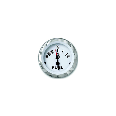 Sierra 65496P Lido Series 2″ White & Stainless Steel Fuel Gauge