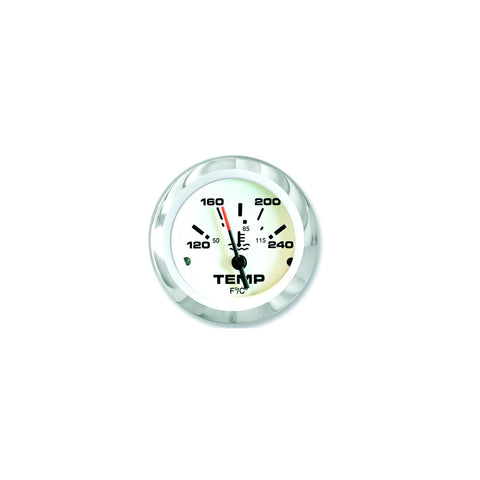 Sierra 65509P Lido Series 2″ White & Stainless Steel 120-240 F Dial Range Water Temperature Gauge & Requires ″D″ Sender Code