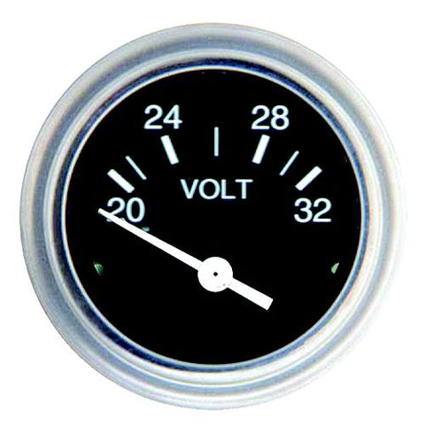 Sierra 80134P Heavy Duty Series 2″ 12V System 10-16 VDC Dial Range Voltmeter Gauge