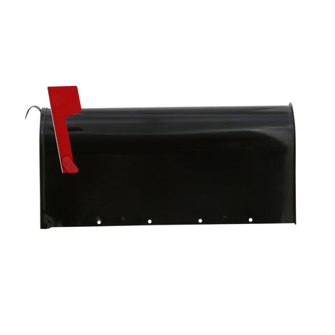 Gibraltar Mailboxes Elite Metal Post Mounted Black Mailbox 8-3/4 in. H x 6-7/8 in. W x 20 in.