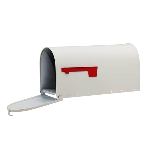 Mailbox Shell Gibraltar Mailboxes Elite Galvanized Steel Post Mounted White Mailbox ...