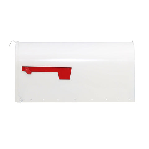 Mailbox Shell Gibraltar Mailboxes Elite Galvanized Steel Post Mounted White Mailbox ...