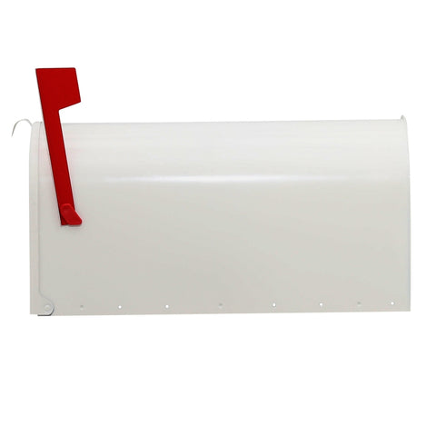 Mailbox Shell Gibraltar Mailboxes Elite Galvanized Steel Post Mounted White Mailbox ...