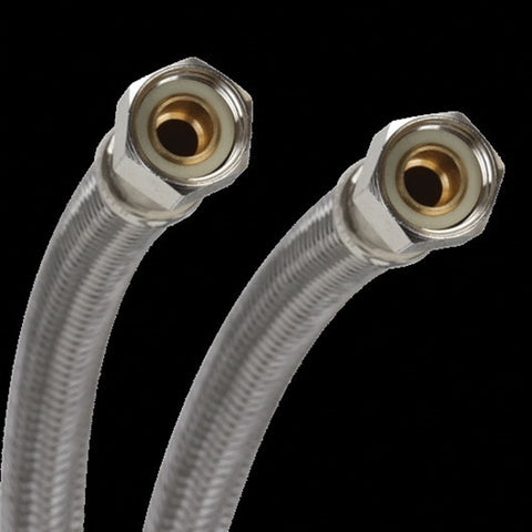 Fluidmaster Universal 3/8 in. Compression x 1/2 in. Dia. FIP Stainless Steel Dishwasher Suppl