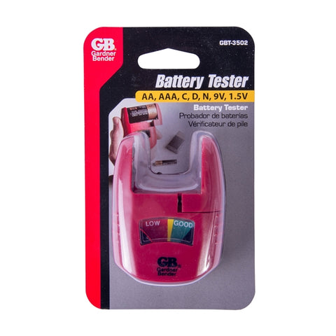 GB Analog Multiple Battery Tester Manual Red