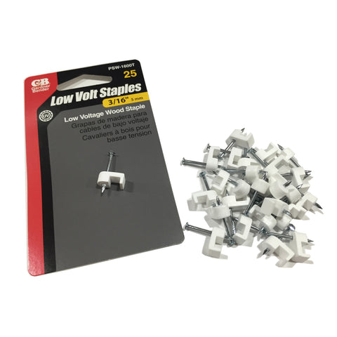 GB 3/16 in. W Zinc-plated Plastic Insulated Plastic Staple 25