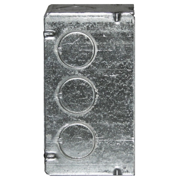 Raco 4 in. H Rectangle 1 Gang Outlet Box 1/2 in. Gray Steel – Shell ...