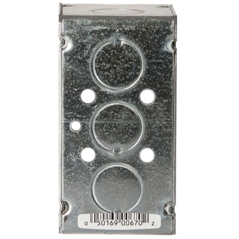 Raco 4 in. H Rectangle 1 Gang Outlet Box 1/2 in. Gray Steel