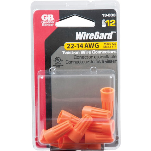Wingguard Industrial Wire Connector Thermoplastic Orange 12