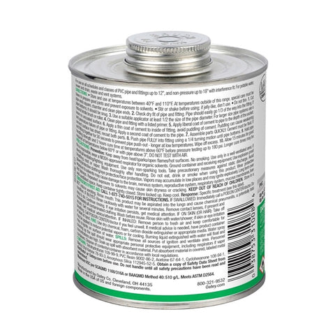 Oatey Heavy Duty Clear PVC Cement 32 oz.
