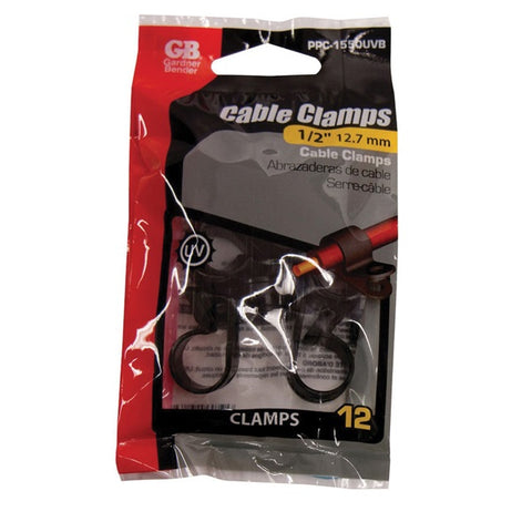 Gardner Bender 1/2 in. Dia. Plastic Cable Clamp 12 pk