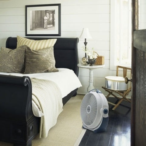 Lasko Wind Machine Floor Fan 23-3/8 in. H x 25-3/8 in. L x 7-3/16 in. W 3 speed AC 5 blade Gray