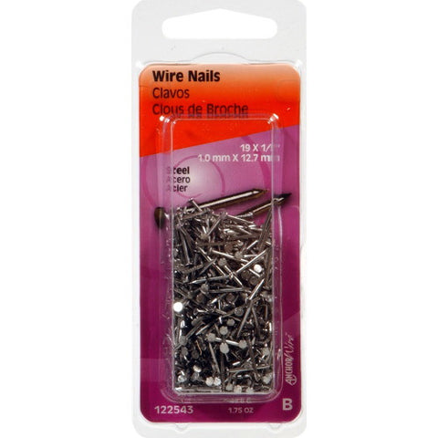 Hillman 19 Ga. 1/2 in. L Bright Steel Wire Nail 1.75 oz.