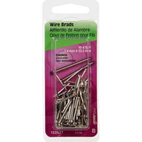 Hillman 17 Ga. 7/8 in. L Stainless Steel Brad 2 oz.