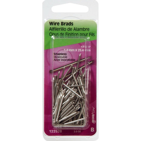 Hillman 17 Ga. 1 in. L Stainless Steel Brad 2 oz.