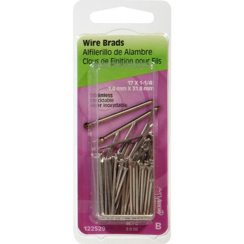 Hillman 17 Ga. 1-1/4 in. L Stainless Steel Brad 2 oz.