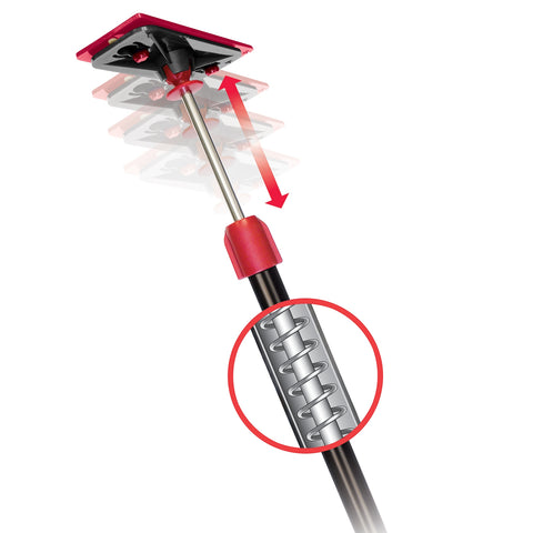 Zipwall ZP4 Dust Barrier Pole, Spring-Loaded, 10 ft L, Stainless Steel
