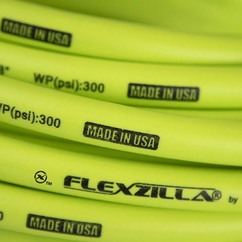 Legacy Flexzilla 100 ft. L X 3/8 in. D Hybrid Polymer Air Hose 300 psi Zilla Green