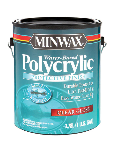 Minwax Indoor Clear Gloss Water-Based Polycrylic 1 gal.