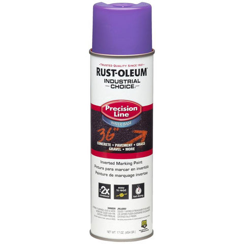 Rust-Oleum Industrial Choice Fluorescent Purple Inverted Marking Paint 17 oz, Pack of 6