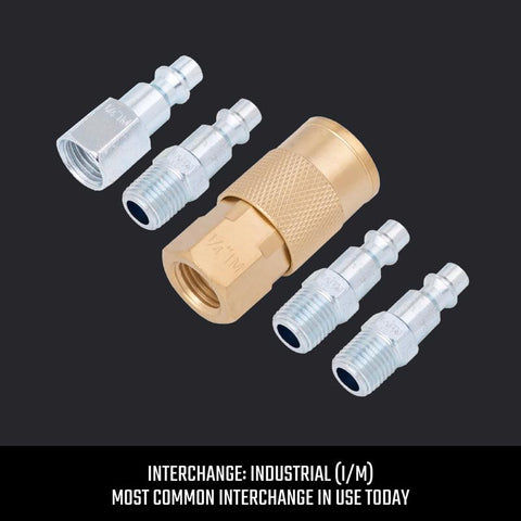 Craftsman Brass/Steel Coupler and Plug 1/4 in. 5 pc