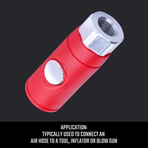 Craftsman Aluminum Push-Button Universal Coupler 1/4 in. Female 1 pc