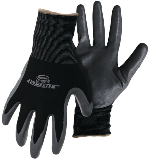 Boss Grip Series B31191-L Coated Gloves, L, Knit Wrist Cuff, Nitrile Coating, Nylon, Black
