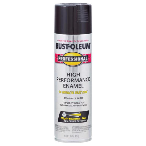 Rust-Oleum Professional Gloss Black Spray Paint 15 oz, Pack of 6